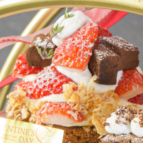 写真：バレンタインアフタヌーンティセット