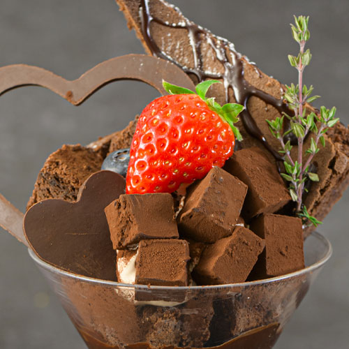写真：生チョコ＆ショコラのバレンタインパフェ
